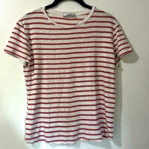Mango - Basics | Red and White Short Sleeve